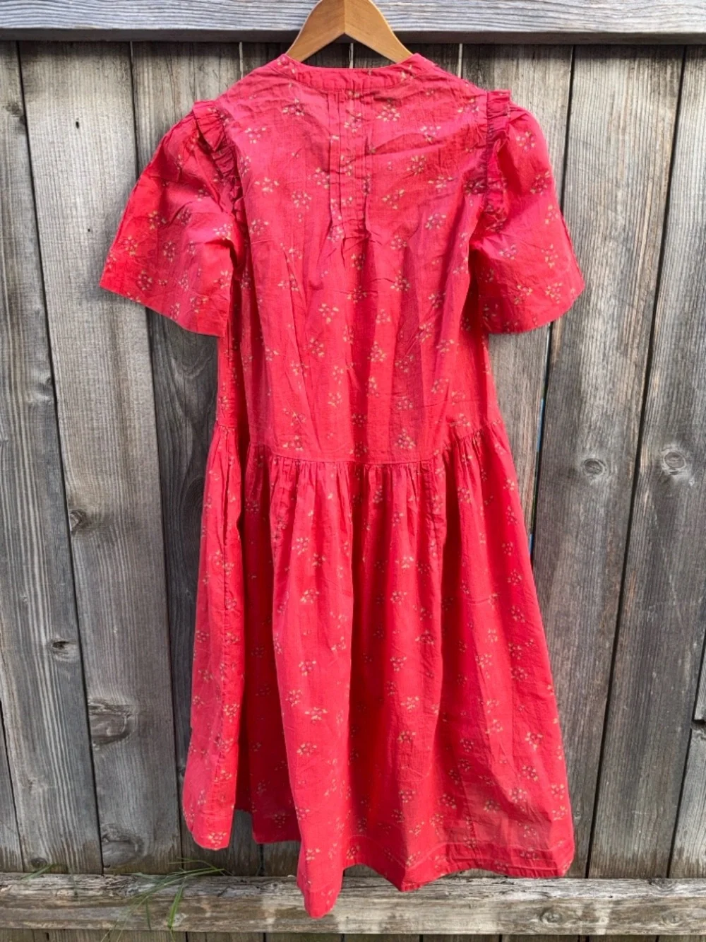 Free People Red Floral Midi Dress